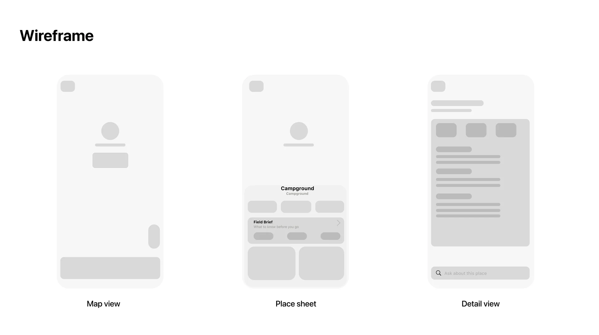 Field Brief wireframe